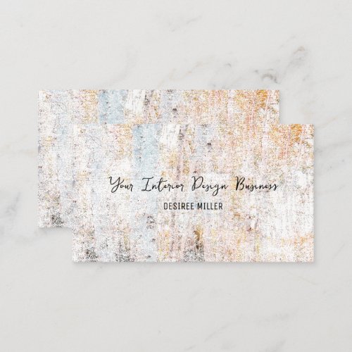 Rustic Vintage White Beige Distressed Texture Business Card