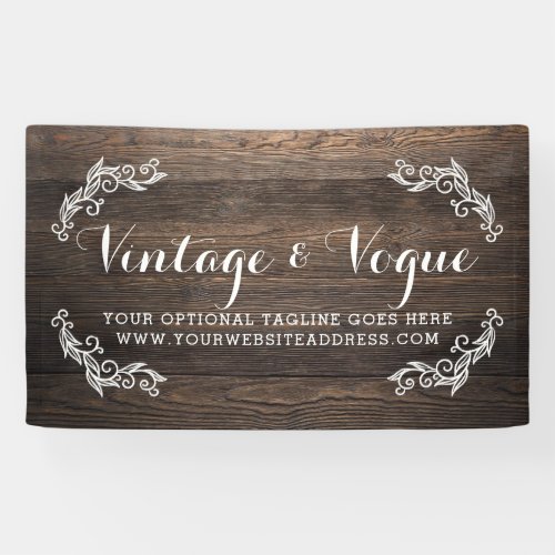 Rustic Vintage Wood Elegant Country Farm Boutique Banner