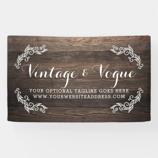 Rustic Vintage Wood Elegant Country Farm Boutique Banner