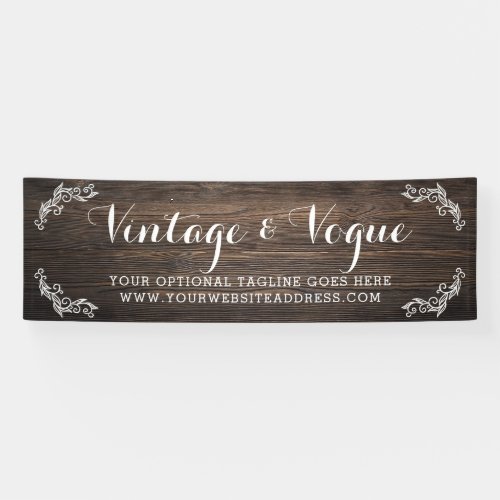 Rustic Vintage Wood Elegant Country Farm Boutique Banner