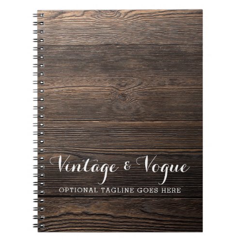 Rustic Vintage Wood Elegant Country Farm Boutique Notebook