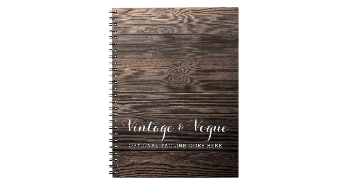 Rustic Notebook Style Rustic Vintage Wood Elegant Country Farm Boutique Notebook | Zazzle