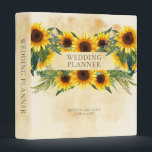 Rustic Vintage Yellow Sunflowers Wedding Planner 3 Ring Binder<br><div class="desc">Rustic,  vintage yellow sunflowers and greenery country-style wedding planner album personalized with the names of the bride and groom and their wedding date.  Perfect for gathering all of your plans and dreams together in one place.</div>