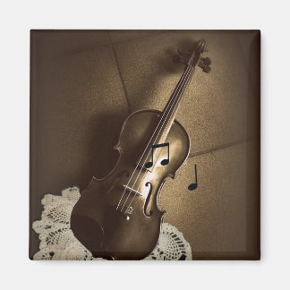 Rustic Violin Magnet