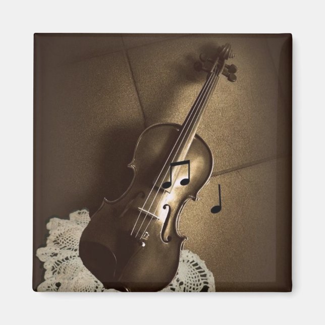 Rustic Violin Magnet (Front)