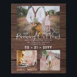 Rustic Vow Renewal Anniversary Photo Gift Idea Faux Canvas Print<br><div class="desc">*** NOTE this budget option is a flyer (envelopes NOT included) hence the low price - SATIN is the thicker choice here. For more invitation options (thicker/larger paper/card types TRANSFER to 'invitation' using the page tools *** FAQS *** This item has text template fields BOTH sides for added value! Add...</div>