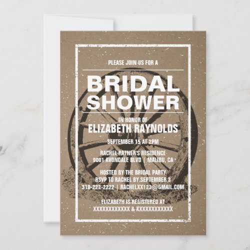 Rustic Wagon Wheel Bridal Shower Invitations