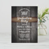 Rustic Wagon Wheel Class Year Graduation Party Invitation (Standing Front)