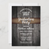 Rustic Wagon Wheel Class Year Graduation Party Invitation (Front)