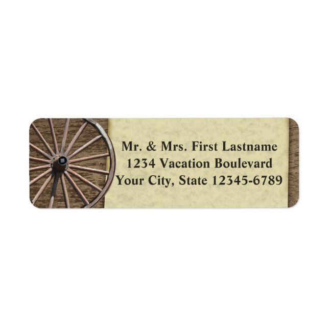 Rustic Wagon Wheel Label (Front)