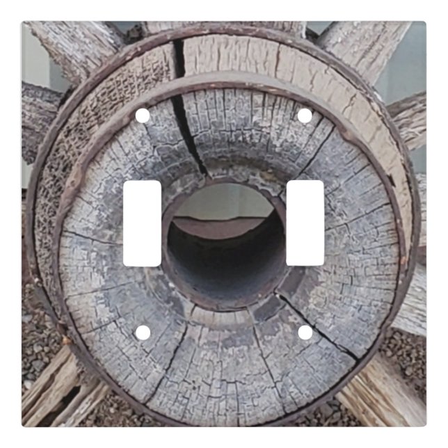 Rustic Wagon Wheel  Light Switch Cover (Front)