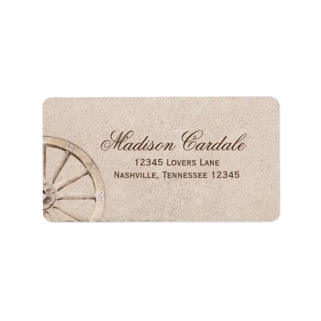Rustic Wagon Wheel Longhorn Wedding Address Labels Zazzle