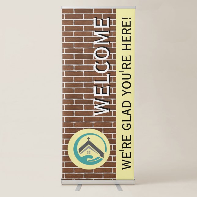 Rustic Wall Church Retractable Banner (Front)