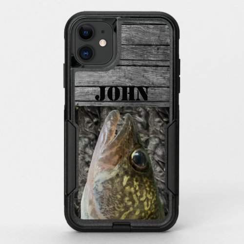 Rustic Walleye Fishing Name Sports Outdoors  OtterBox Commuter iPhone 11 Case
