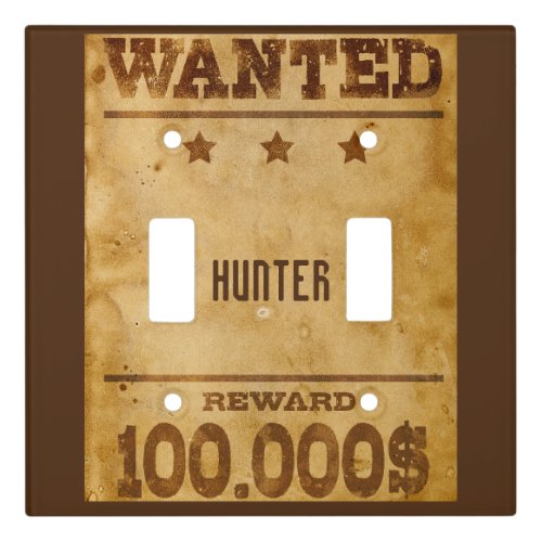 Rustic Wanted 100000 Personalized  Light Switch Cover