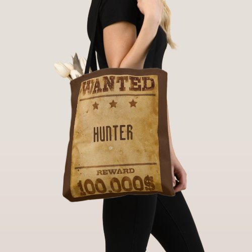 Rustic Wanted 100000 Personalized  Tote Bag