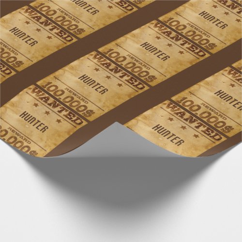 Rustic Wanted 100000 Personalized  Wrapping Paper
