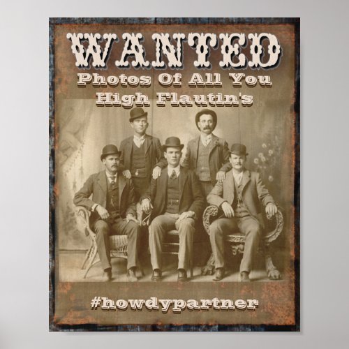 Rustic Wanted Poster _ Hashtag and Social Media