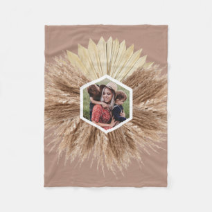 Rustic Warm Neutral Colors Photo Design Fleece Blanket