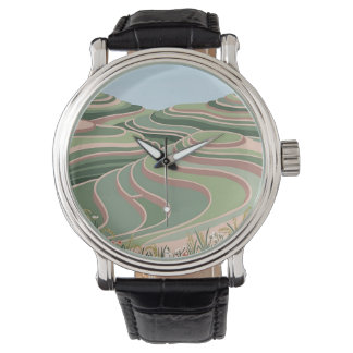 Rustic Watch – Folk Art Blush & Sage Design
