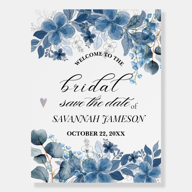 ,rustic Water color Wedding Welcome  Foam Board (Front)