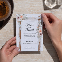 Rustic Watercolor Arch Boho Wedding