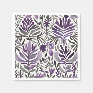 Rustic Watercolor Art Plants Motives 