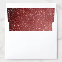 Rustic Watercolor Burgundy Galaxy Stars Snow Envelope Liner