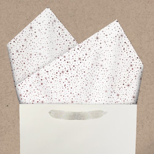 Rustic Watercolor Burgundy Galaxy Stars Snow Tissue Paper