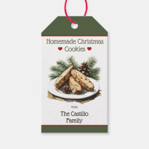 Rustic Watercolor Christmas Cookie Gift Tags