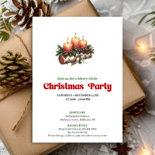Rustic Watercolor Christmas Decoration Invite