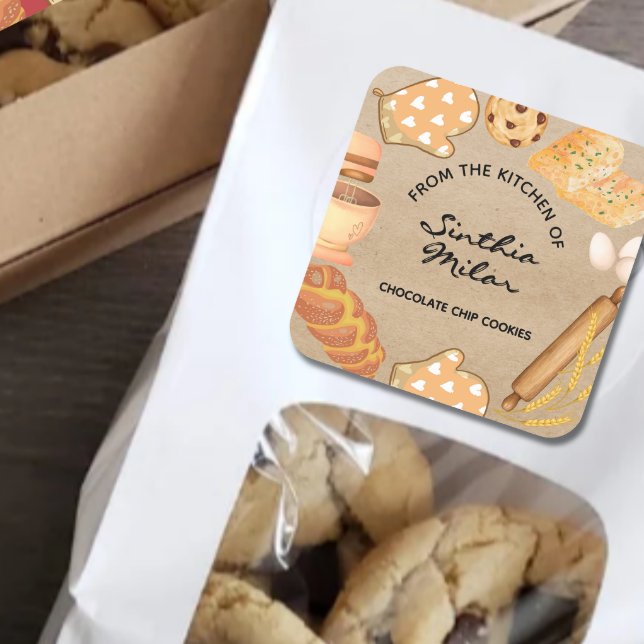 Rustic  Watercolor Cookies Label  (Creator Uploaded)