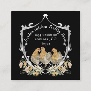 rustic watercolor crest farmhouse business card