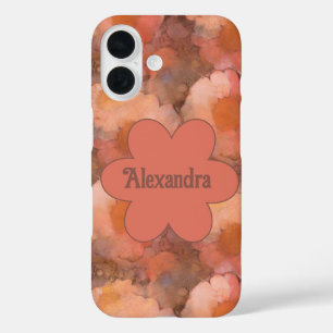 Rustic Watercolor Daisy Floral Pattern iPhone 16 Case