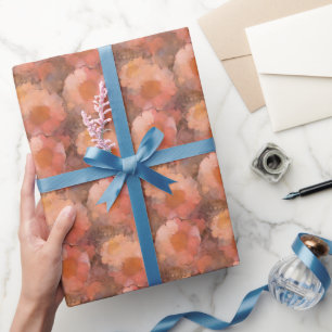 Rustic Watercolor Daisy Floral Pattern Wrapping Paper