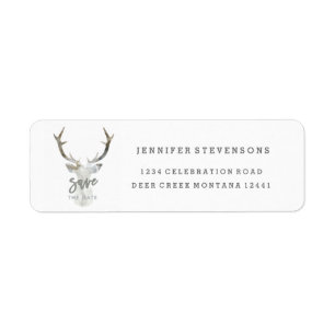 RUSTIC WATERCOLOR DEER ADDRESS LABELS