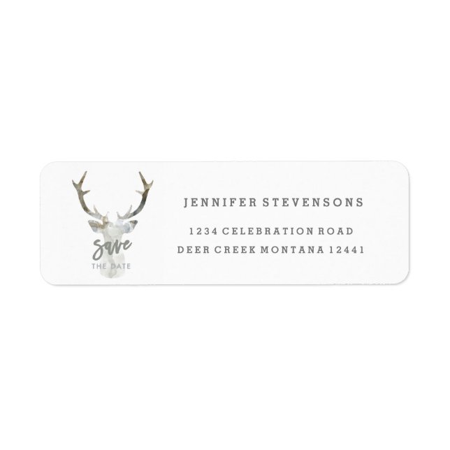 RUSTIC WATERCOLOR DEER | ADDRESS LABELS (Front)