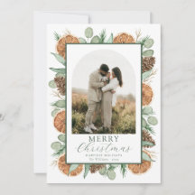 Rustic Watercolor Dried Botanical Arch Photo