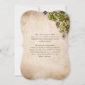 Rustic Watercolor Elegant Vineyard Wedding Invitation | Zazzle