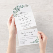 Rustic Watercolor Eucalyptus Greenery Wedding