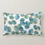 Rustic Watercolor Eucalyptus Leaves   Lumbar Pillow<br><div class="desc">Watercolor eucalyptus leaves pattern</div>