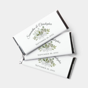 Rustic Watercolor Eucalyptus Wedding Thank You Hershey Bar Favors