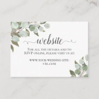 Rustic Watercolor Eucalyptus Wedding Website