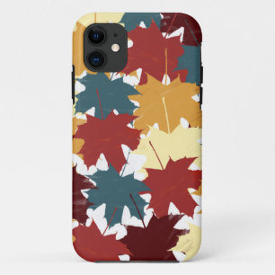 Rustic Watercolor Fall Autumn Leaves iPhone 11 Case