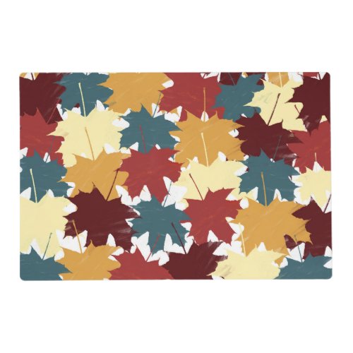 Rustic Watercolor Fall Autumn Leaves  Placemat
