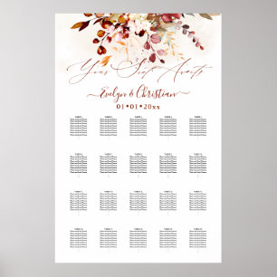 Rustic Watercolor Fall Eucalyptus Poster