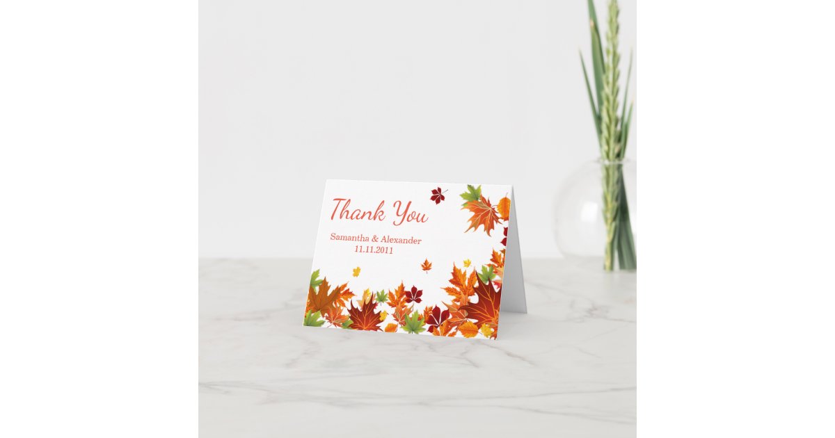 Rustic Watercolor Fall Pumpkin Blue Thank You card | Zazzle