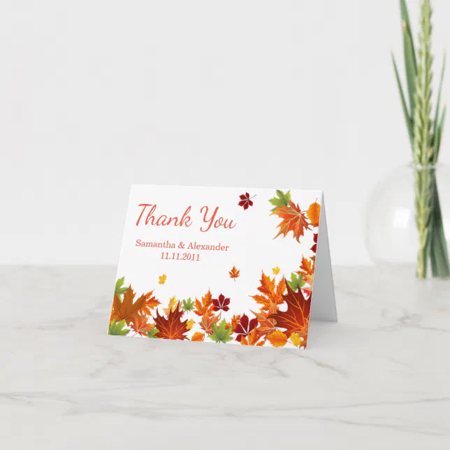 Rustic Watercolor Fall Pumpkin Blue Thank You card | Zazzle