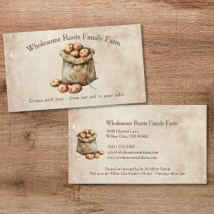 Rustic Watercolor Family Farm, local produce Business Card