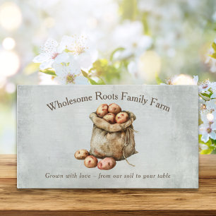 Rustic Watercolor Family Farm, local produce Business Card